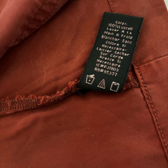 Sanctuary Anthropologie Terracotta Utility Drawstring Vest 100% Tencel size M - Picture 7 of 9